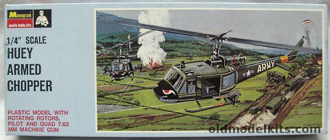 Monogram 1/48 Huey Armed Chopper - Blue Box Issue - Bell UH-1 Iroquois Gunship, PA151-100 plastic model kit